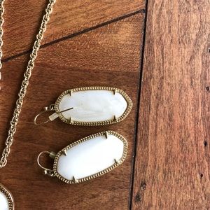 Kendra Scott white necklace and earrings set